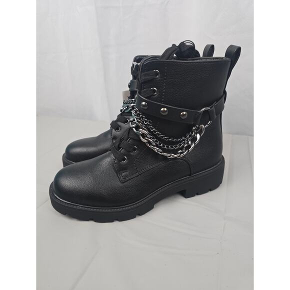 Grunge Y2K Lug Soles XOXO Boots‎ Size 6M Steampunk Black - Picture 2 of 10